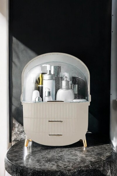 AboutThePerfect Şık Çekmeceli Makyaj ve Kozmetik Düzenleyici Organizer - Kahv...