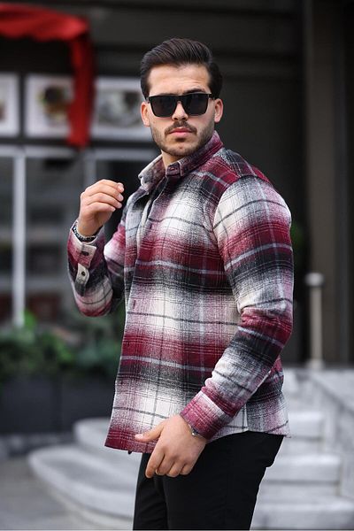 Miron Бордо карирана риза Lumberjack Regular Fit - 2450