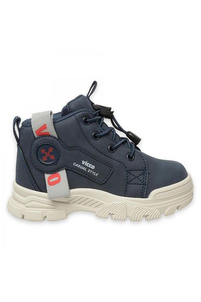 Vicco Marcus Rubber Sole Ορθοπεδικές Παιδικές Μπότες Navy Blue