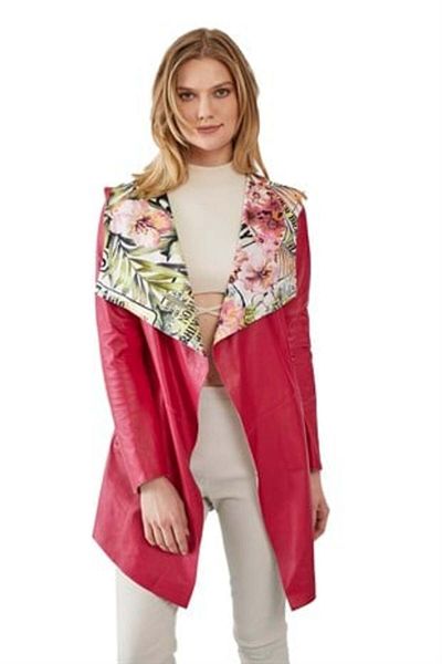 iKiGAi the city Fuchsia Lederjacke