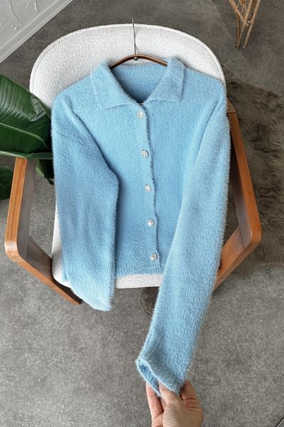 Poliyance Rubi Light Blue Cardigan