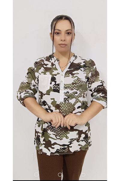 AKŞEN GİYİM Women's Imported Cotton Viscose Fabric Suitable for Size 38-40-42-44 Blouse/Tunic