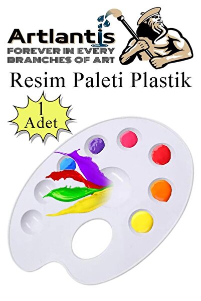 Artlantis Resim Paleti Plastik 1 Adet Godeli Ressam Paleti Boyama Paleti Akri...