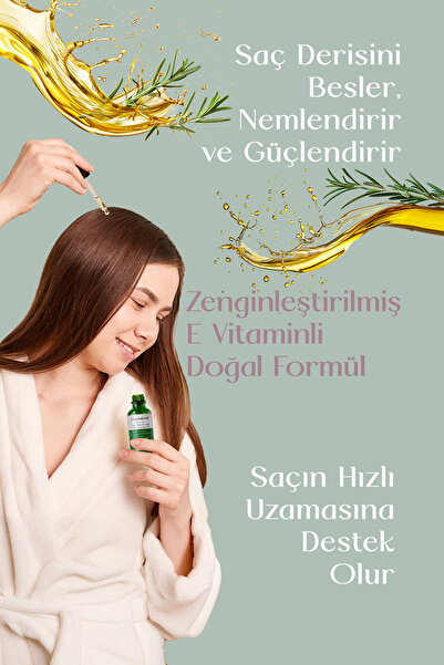 Mecitefendi Saç Dökülmesi ve Yıpranmış Saçlar için Güçlendirici Biberiye Saç Bakım Serumu ( E-Vitaminli) 50 ml