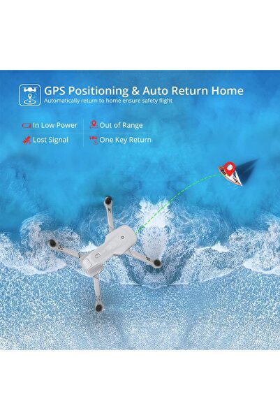 Holy Stone HS175 Yetişkinler için Kameralı Drone 2K UHD, GPS