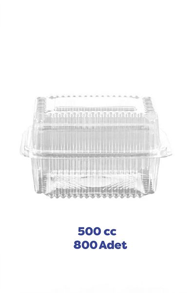 TiriStore Tiri Store 500 Cc Cheese Container with Lid High Lid Leak Proof Plastic Container 800 Pcs Clear