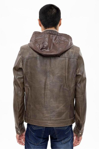 iKiGAi the city Braune Lederjacke