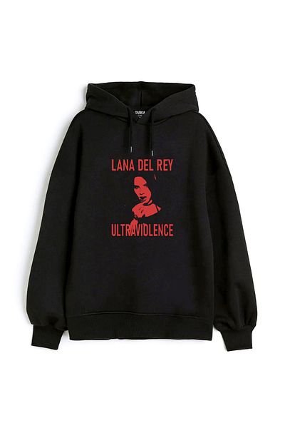 sielta Lana Del Rey 
   Printed Hooded Adult Unisex Black Sweatshirt