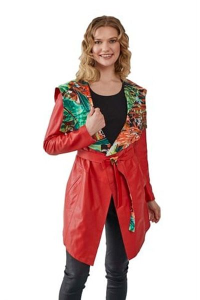 iKiGAi the city Orange Lederjacke