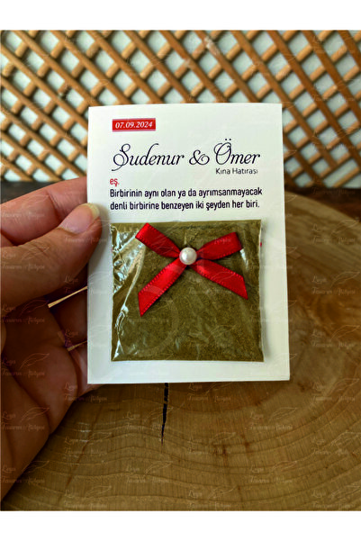 Loyapink 50 Adet Kişiye Özel, İsimli, Dağıtmalık, Hediyelik Kına, Kartlı Kına...