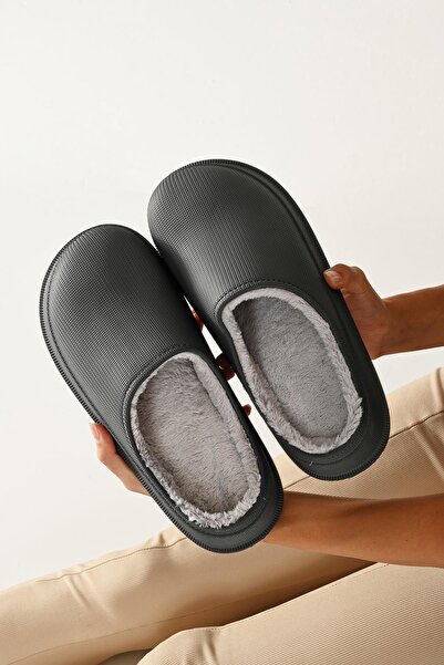 Beyond Women's Smoked Wander Fur-lined Matte Phylon Sole Home Slippers 4cm Byndfay01