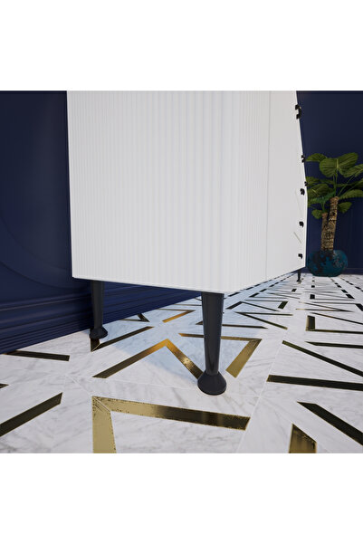 KOÇSAN Picior de mobilier Viyana negru de 5 cm, picior de mobilier din metal de lux, fotoliu, dulap, comodă, picior de masă