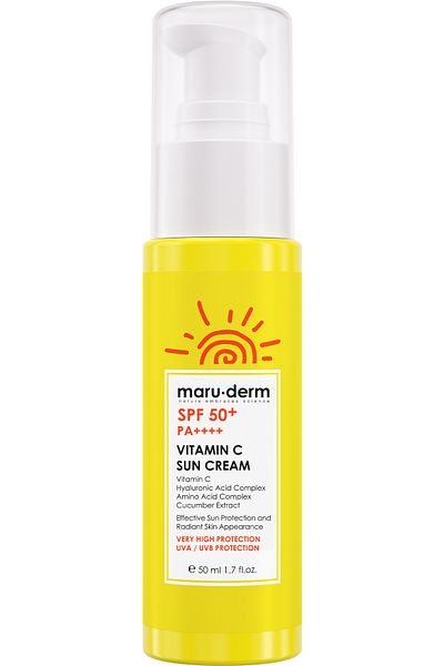 Maru.Derm Sunscreen |   New Formula 2025 |   Spf 50 Vitamin C Sun Cream 50 ml |   New Generation Korean Filters