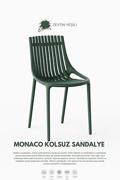 Daim Plastik MONAKO KOLSUZ  LÜX CAFE &  RESTAURANT  SANDALYESİ