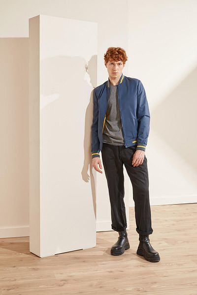 iKiGAi the city Blaue Lederjacke