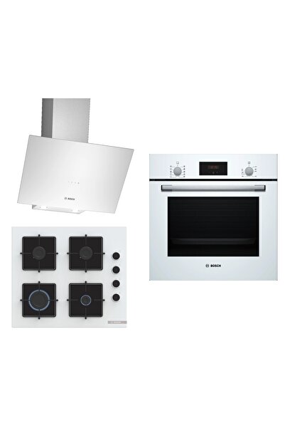 Bosch Beyaz 3 Lü Ankastre Set 280 ( HBF512BW1T - POP6C2P30O - DWK64PJ20T )