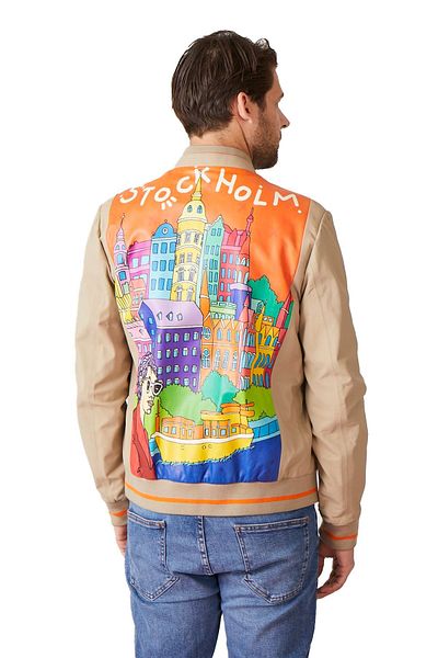 iKiGAi the city Beige Lederjacke