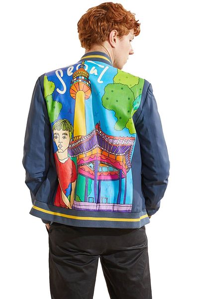 iKiGAi the city Blaue Lederjacke