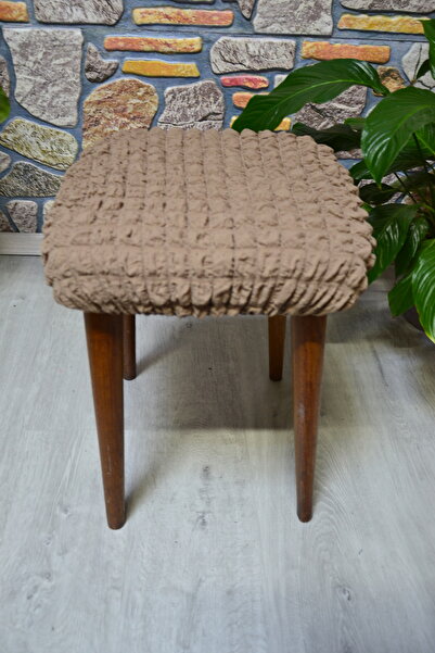 COVER TEKSTİL 4 Adet Kare Tabure Kılıfı