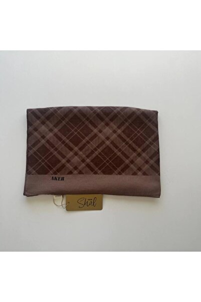 Aker Kahverengi Ekose Şal