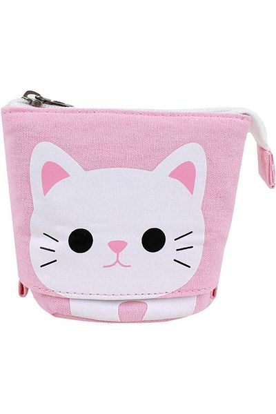 valkyrie Cute Cat Επεκτάσιμη Τηλεσκοπική Θήκη Μολυβιού Τσάντα Μακιγιάζ Τσάντα πολλαπλών χρήσεων
