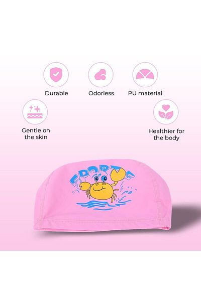Endless Classic Silicon Swimming Cap | Waterproof | Pink | Free Size | Elastic For All Hair Types