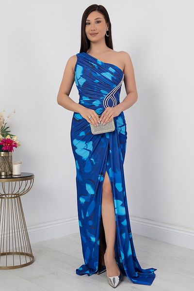 PULLIMM Rochie de seara din satin cu un singur umar DNS1617