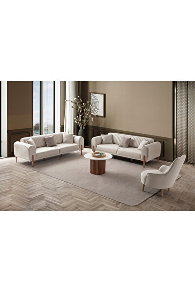 EDSY HOME Galata 3+3+1+1 Koltuk Takımı Krem