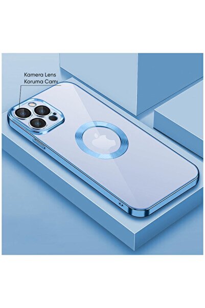 Apple iPhone 13 Pro Uyumlu Kılıf Glint Silikon Kılıf Açık Mavi