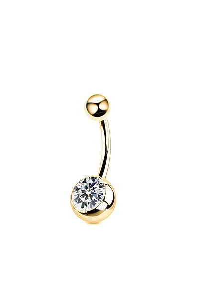 Janset F136 Titanium Stone Navel Piercing - Titanium Navel Piercing