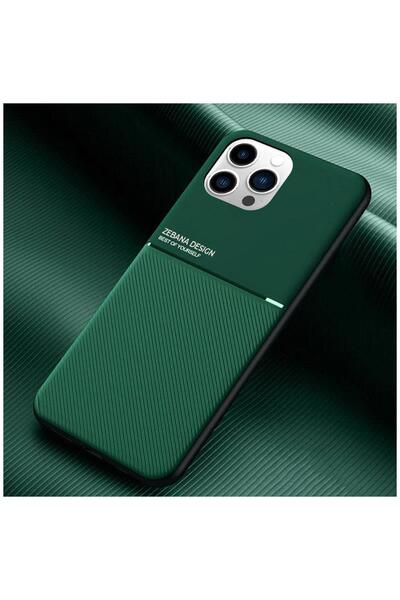 Zebana Apple iPhone 13 Pro Uyumlu Kılıf Design Silikon Kılıf Yeşil