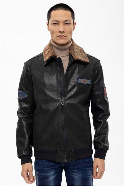 iKiGAi the city Schwarze Lederjacke