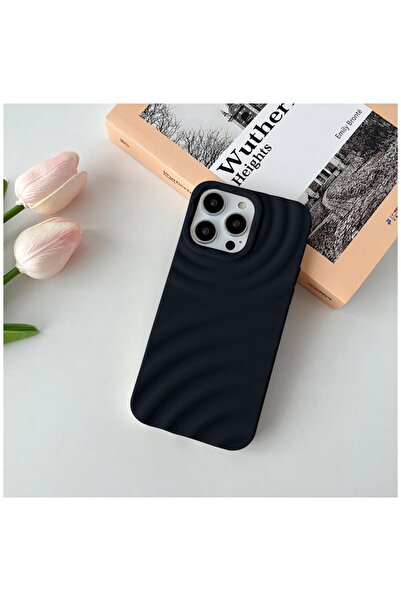 Zebana Apple iPhone 14 Pro Uyumlu Kılıf 3D Water Silikon Kılıf Siyah