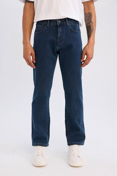 DeFacto Ψηλόμεσο τζιν Diago Comfort Fit - ίσιο κόψιμο με φαρδύ πόδι V0796AZ24WN