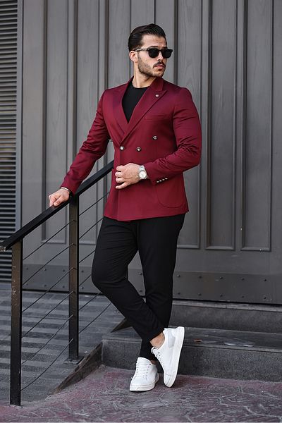 BERDA Italian Style Smoke Collar Bag Pocket Half Garni Lining Detailed Crossbody Single Jacket