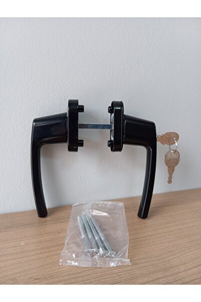 Std Pimapen Çiftli kilitli anahtarlı Siyah Kapı Kolu