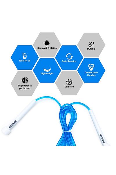 KETTLER German Technology Motor Speed Rope |   Blue |   Material: Polyester |   Lightweight |   Unisex