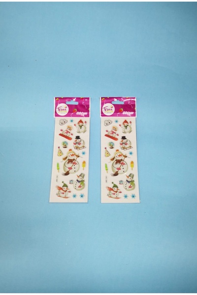 Face Kardan Adam Resimli Sticker Etiket Kabartmalı