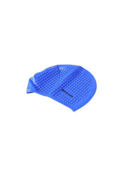 Endless Comfortable Silicon Swimming Cap | Waterproof | Bubble Design | Free Size | Blue