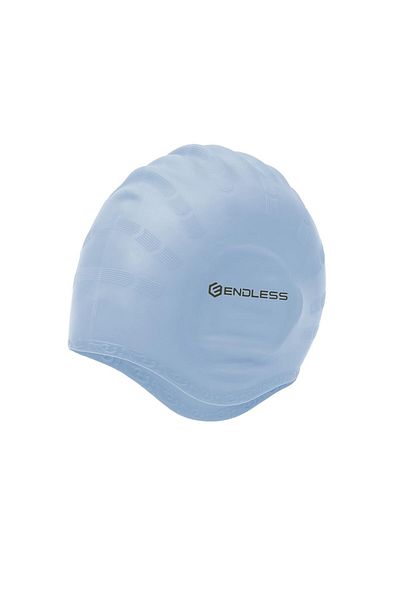 Endless Comfortable Silicon Swimming Cap | Ergonomic Ear Pockets | Free Size | Silver