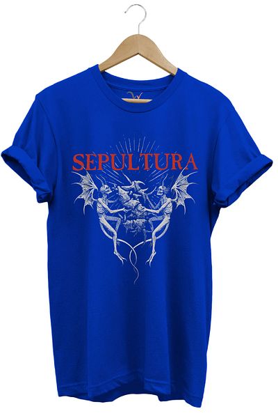 WİDİ Unisex Sepultura Cavalera Metal Rock Music Brazil Music Printed 100% βαμβακερό μπλουζάκι με κανονική εφαρμογή