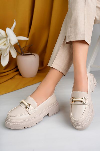SİLVER MODA Buckle Lofer Shoes