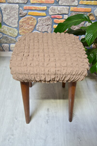 COVER TEKSTİL 4 Adet Kare Tabure Kılıfı