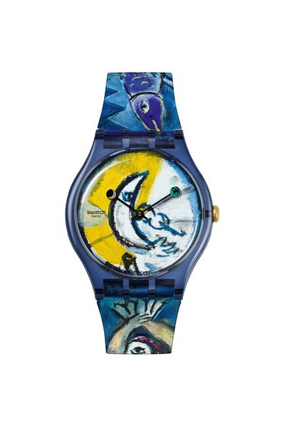 Swatch Tate Gallery Suoz365 - Chagall's Blue Circus Unisex Wristwatch