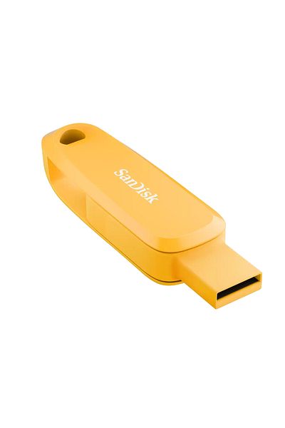 SanDisk محرك الهاتف 128 جيجابايت متوافق مع أندرويد USB 3.2 Gen 1 ذاكرة فلاش صفراء Daffodil SDDDC6-128G-G46YD