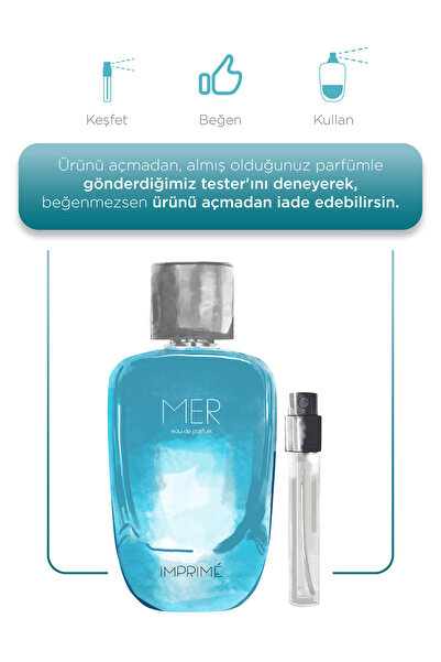 Imprime Mer Edp Erkek Parfüm 100ml | Marin Ve Fresh | Deniz, Bergamot, Nilüfer, Paçuli, Sandal Ağacı