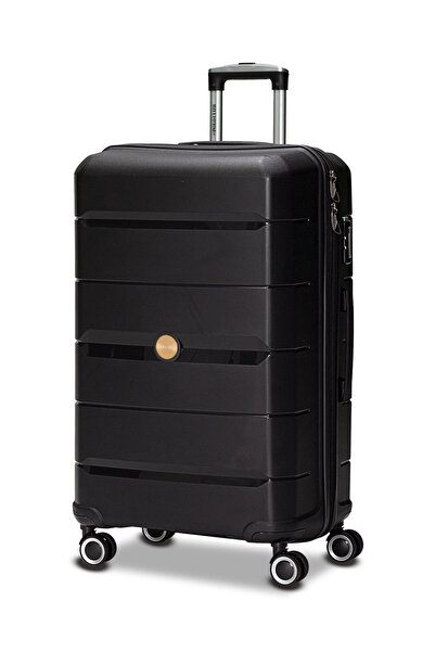 By Hakan My-pp Tekerlekli Kırılmaz Valiz 3'lü Set Bavul Siyah