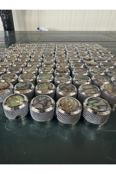 ARTEC gümüş renk hafif metal 3 adet gitar ve elektro saz sedef kafalı pot baş...