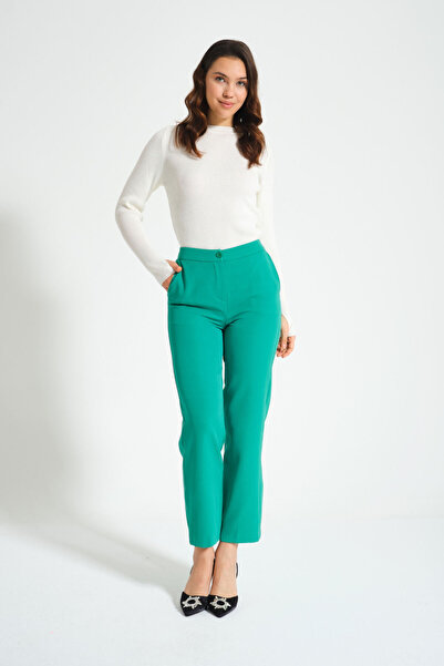 Mizalle Double Basic Yeşil Pantolon