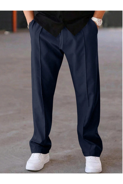 yx yustex sport Navy Baggy Loose Fit Stretchy Comfortable Fabric Sweatpants